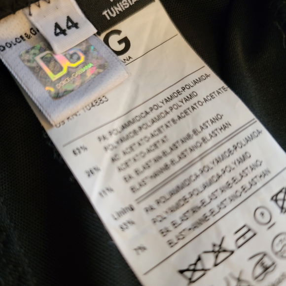 DOLCE  & GABBANA | BLACK SATIN PENCIL SKIRT - Picture 9 of 9